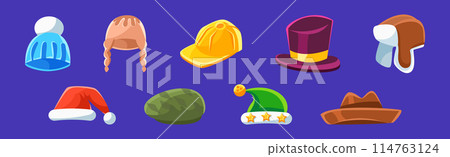 Different Hat and Headdress as Head Cover Vector Set Different Hat and Headdress as Head Cover Vector Set 114763124