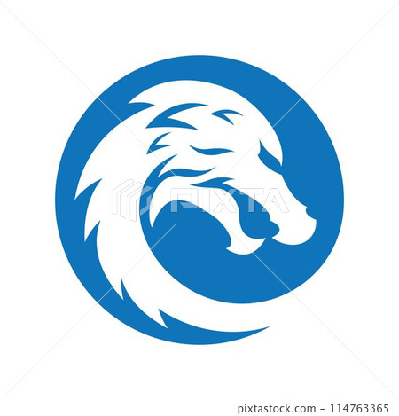 Dragon logo images illustration 114763365