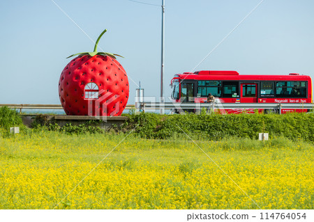 Fruit Bus Stop Strawberry Bus Stop [Konagai Town, Isahaya City, Nagasaki Prefecture] 114764054