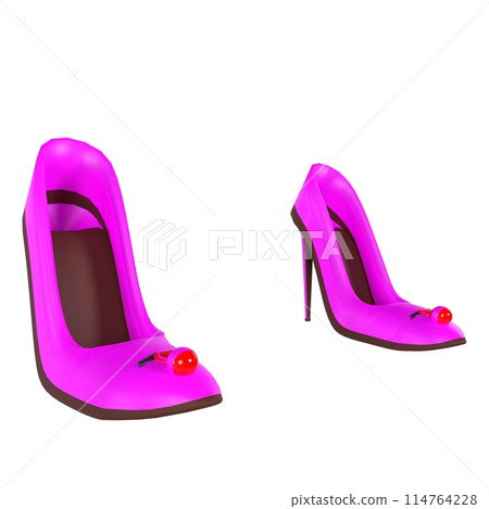High Shoes isolated on white background 114764228