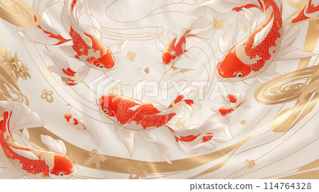Japanese style goldfish 114764328