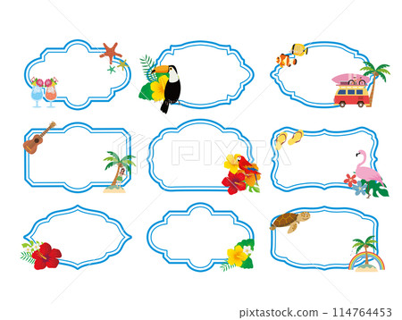 熱帶度假旅行框架 114764453