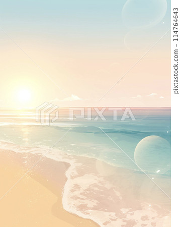 風景與天空、海洋和太陽 AI 影像 114764643