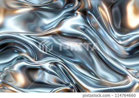 SEAMLESS 3D abstract background with shimmering, liquid metal effects in dynamic form SEAMLESS 3D abstract background with shimmering, liquid metal effects in dynamic form 114764660