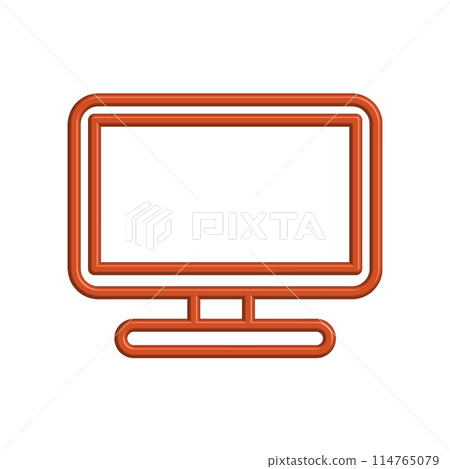 Illustration Vector graphic of monitor icon template Illustration Vector graphic of monitor icon template 114765079