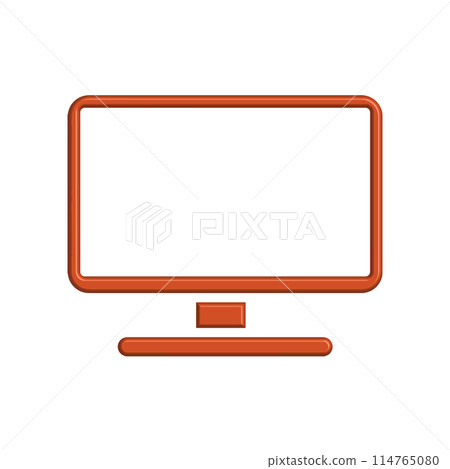 Illustration Vector graphic of monitor icon template Illustration Vector graphic of monitor icon template 114765080