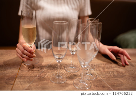 A woman who drinks a lot of alcohol 114766232