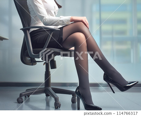 Office lady wearing stockings 114766317