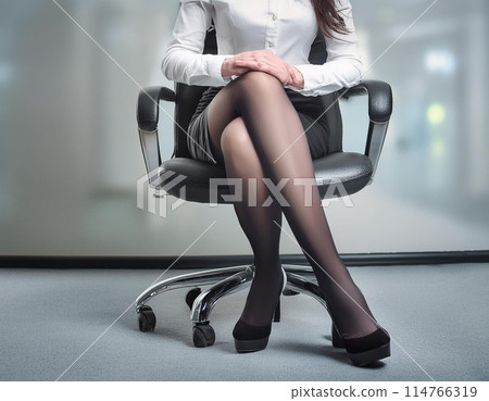 Office lady wearing stockings 114766319
