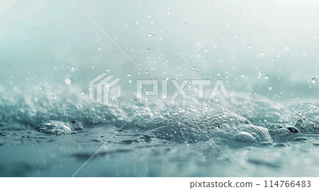 Single Drop of Water Falling Into Body of Water Single Drop of Water Falling Into Body of Water 114766483