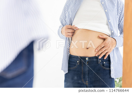 Middle-aged man, metabolic syndrome, concern Middle-aged man, metabolic syndrome, concern 114766644