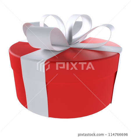 Red Gift Box isolated on white background 114766696