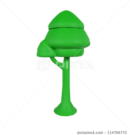 Tree isolated on white background 114766735