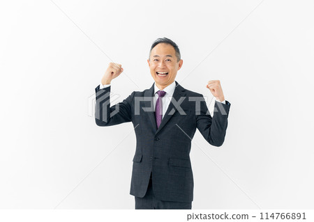 中男商務拳頭姿勢 114766891