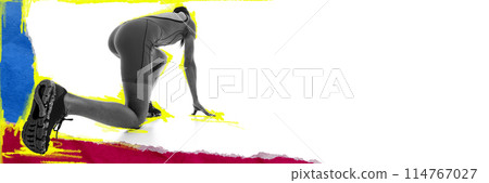 Contemporary art collage. 114767027