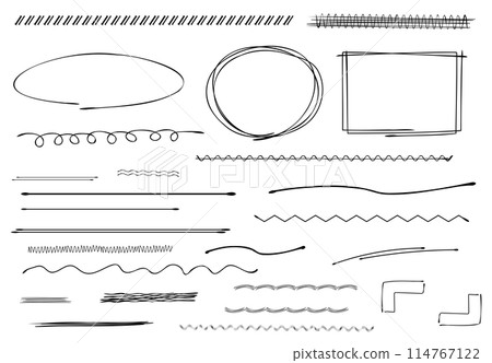手寫筆邊框和框架底線黑色 114767122
