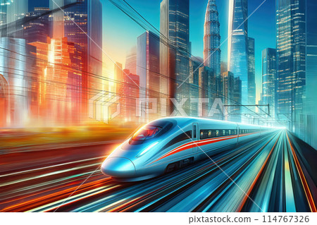 speed motion in urban highway road tunnel 114767326