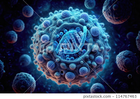 bacteria inside a cell 114767463