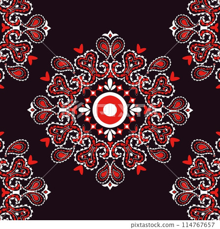 ethnic fabric pattern features vibrant red tones, inspired by pre-African clothing. Designed ethnic specifically for the textile industry, this pattern reflects heritage and traditional aesthetics ethnic fabric pattern features vibrant red tones, inspired by pre-African clothing. Designed ethnic specifically for the textile industry, this pattern reflects heritage and traditional aesthetics 114767657