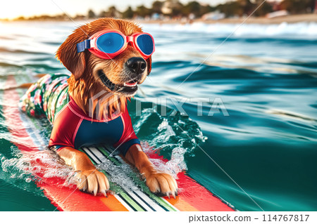 dog on a boat dog on a boat 114767817