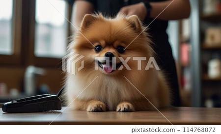 博美犬被修剪 114768072