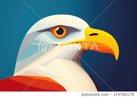 seagull on the beach summer vacation illustration 114768179