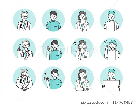 Vector illustration of welfare and medical workers 114768498