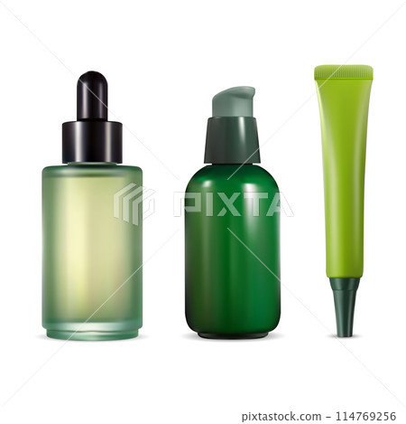 Liquid cosmetic oil dropper bottle. Aroma essence treatment 114769256