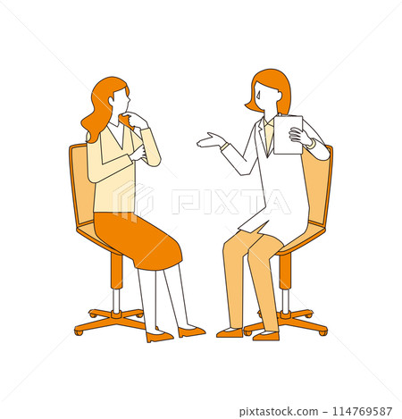 A woman undergoing counseling A woman undergoing counseling 114769587