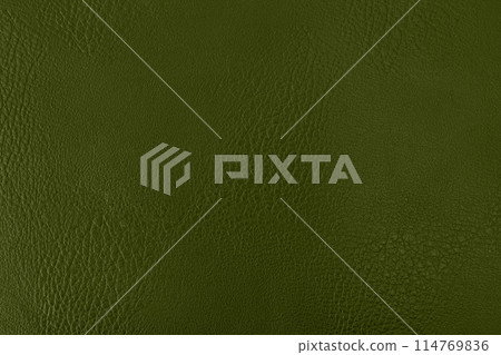 Olive green genuine leather texture background, Khaki background for atrworks design. 114769836