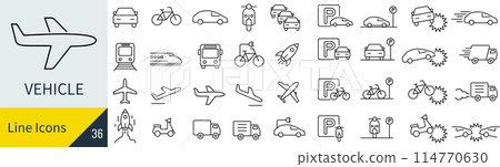 向量車輛圖示集 114770630