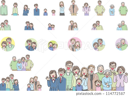 人物插畫_微笑的人_各年齡層的人物插畫集 人物插畫_微笑的人_各年齡層的人物插畫集 114772587