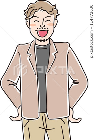 People illustration_smiling people_smiling men_men in their 20s and 30s_smiling men People illustration_smiling people_smiling men_men in their 20s and 30s_smiling men 114772630