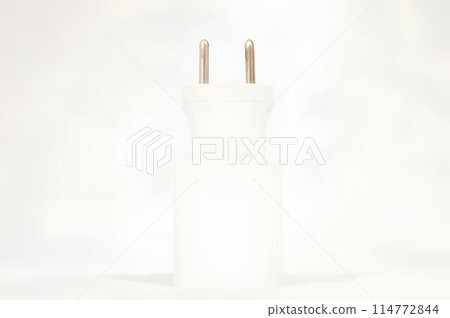 White Power Plug A Simple Connection 114772844