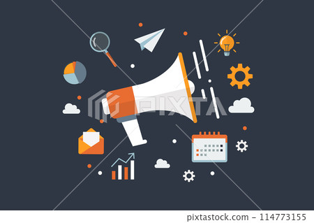 Vector design of digital business marketing concept Vector design of digital business marketing concept 114773155