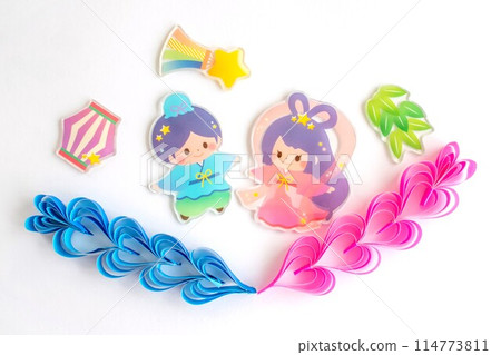 Tanabata image: Orihime and Hikoboshi 114773811