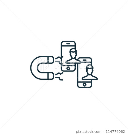 Mobile User Acquisition icon. Monochrome simple Mobile Marketing And Advertising icon for templates, web design and infographics Mobile User Acquisition icon. Monochrome simple Mobile Marketing And Advertising icon for templates, web design and infographics 114774062