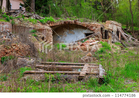 The ruins of a destroyed building The ruins of a destroyed building 114774186