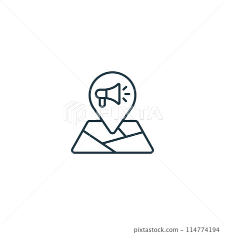 Location-Based Advertising icon. Monochrome simple Mobile Marketing And Advertising icon for templates, web design and infographics Location-Based Advertising icon. Monochrome simple Mobile Marketing And Advertising icon for templates, web design and infographics 114774194