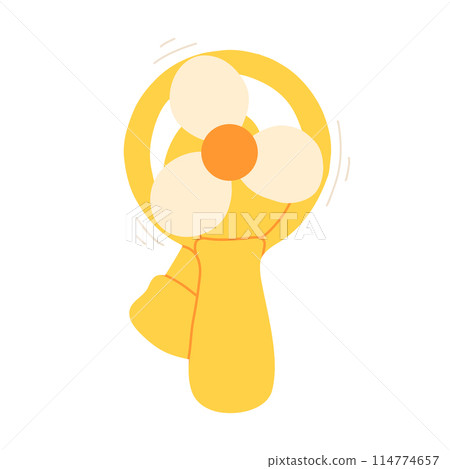 Table fan hand fan in flat style. Modern electric fan vector illustration. Table fan hand fan in flat style. Modern electric fan vector illustration. 114774657