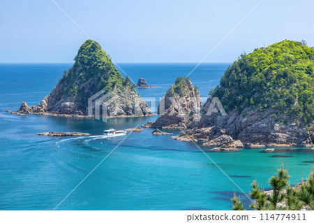網代休息處(浦富海岸)的景色 網代休息處(浦富海岸)的景色 114774911