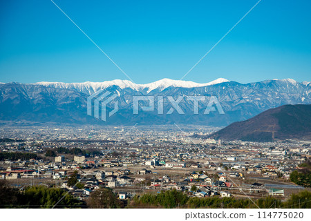 Spectacular views of the Kofu Basin overlooking the Southern Alps Spectacular views of the Kofu Basin overlooking the Southern Alps 114775020