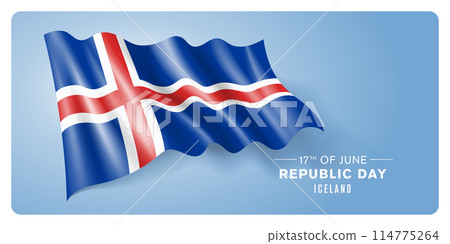 Iceland republic day vector banner, greeting card Iceland republic day vector banner, greeting card 114775264