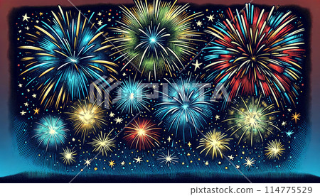 夜空中的煙花 114775529