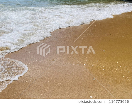 Praia do Carvoeiro, in the Algarve region, southern Portugal. 114775636