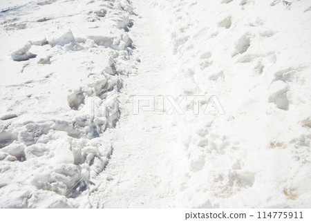 硬化雪的特寫圖像 114775911