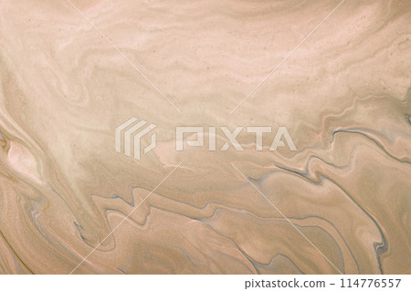 Abstract fluid art background beige colors. Liquid marble. Acrylic painting with brown gradient. Abstract fluid art background beige colors. Liquid marble. Acrylic painting with brown gradient. 114776557