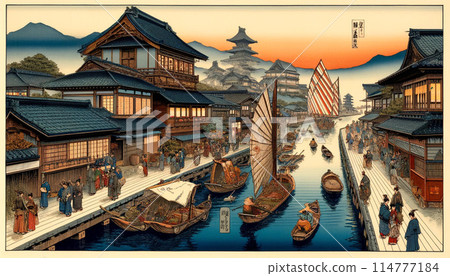 Hiroshige_s-Shinagawa_Hiroshige's Shinagawa - Reproduction of the Fifty-three Stations of the Tokaido Hiroshige_s-Shinagawa_Hiroshige's Shinagawa - Reproduction of the Fifty-three Stations of the Tokaido 114777184