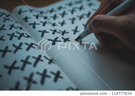 Write in a notebook 114777654