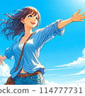 注視著天空的女大學生 114777731